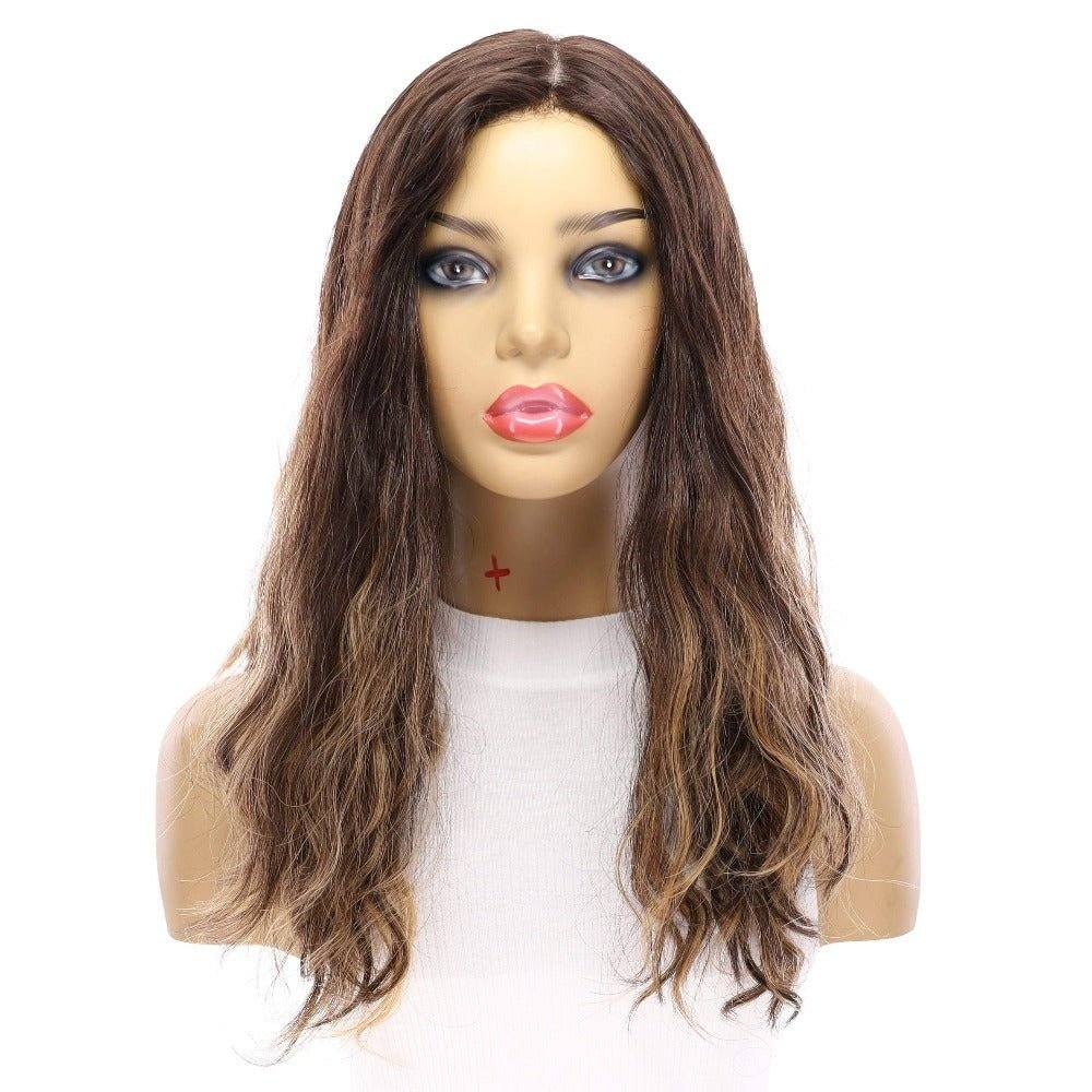 22" Reese Silk Top Wig Dark Brown Balayage Wavy - Image 4
