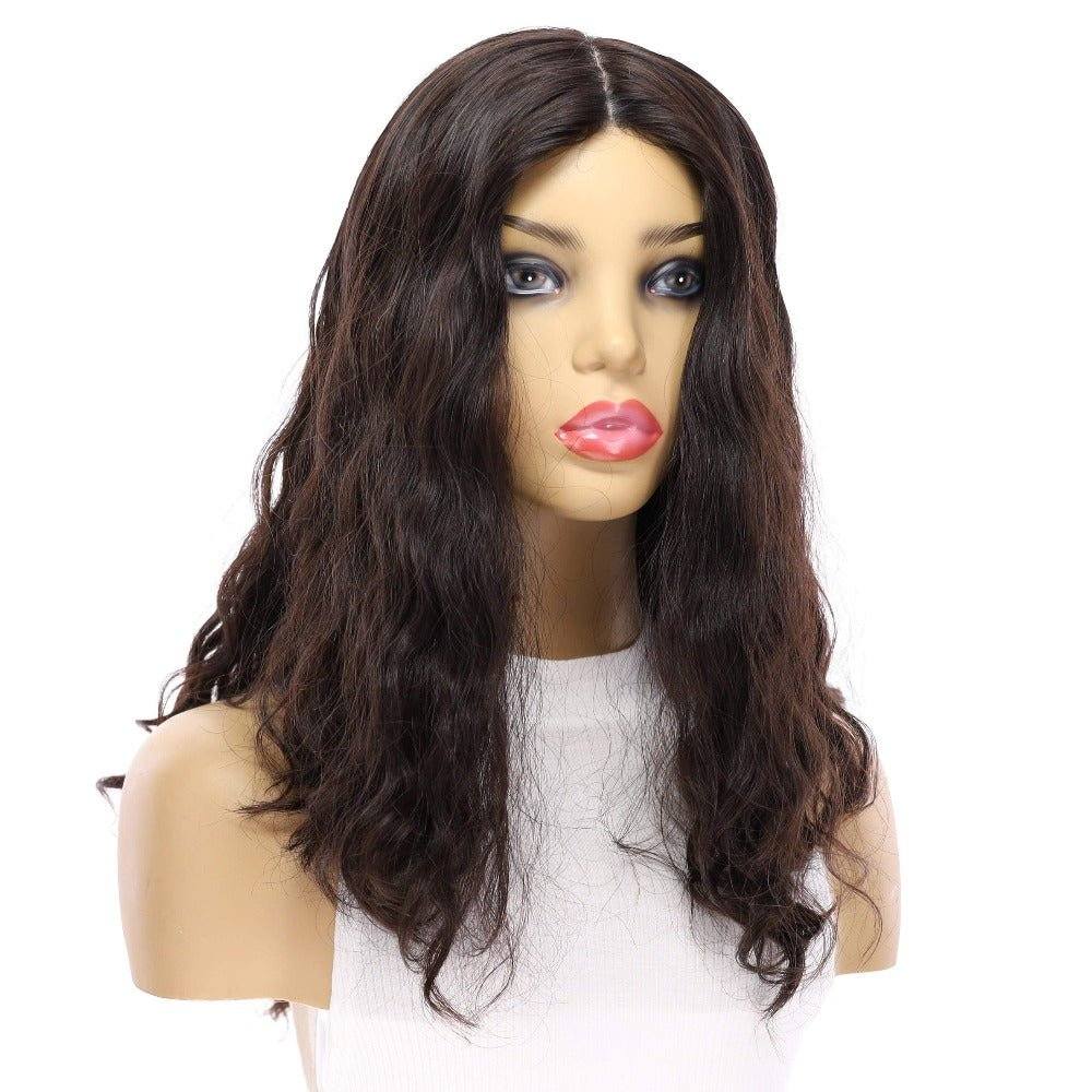 22" Reese Silk Top Wig Natural Black Wavy - Image 3