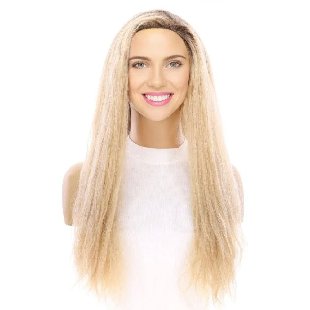 24" 3/4 Bandfall Wig Golden Blonde Wavy - Image 2
