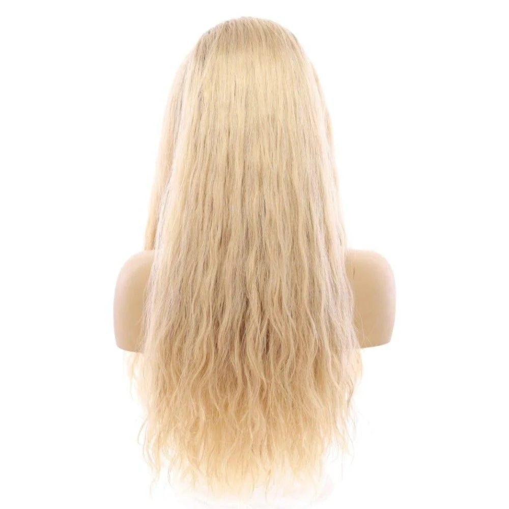 24" 3/4 Bandfall Wig Golden Blonde Wavy - Image 3