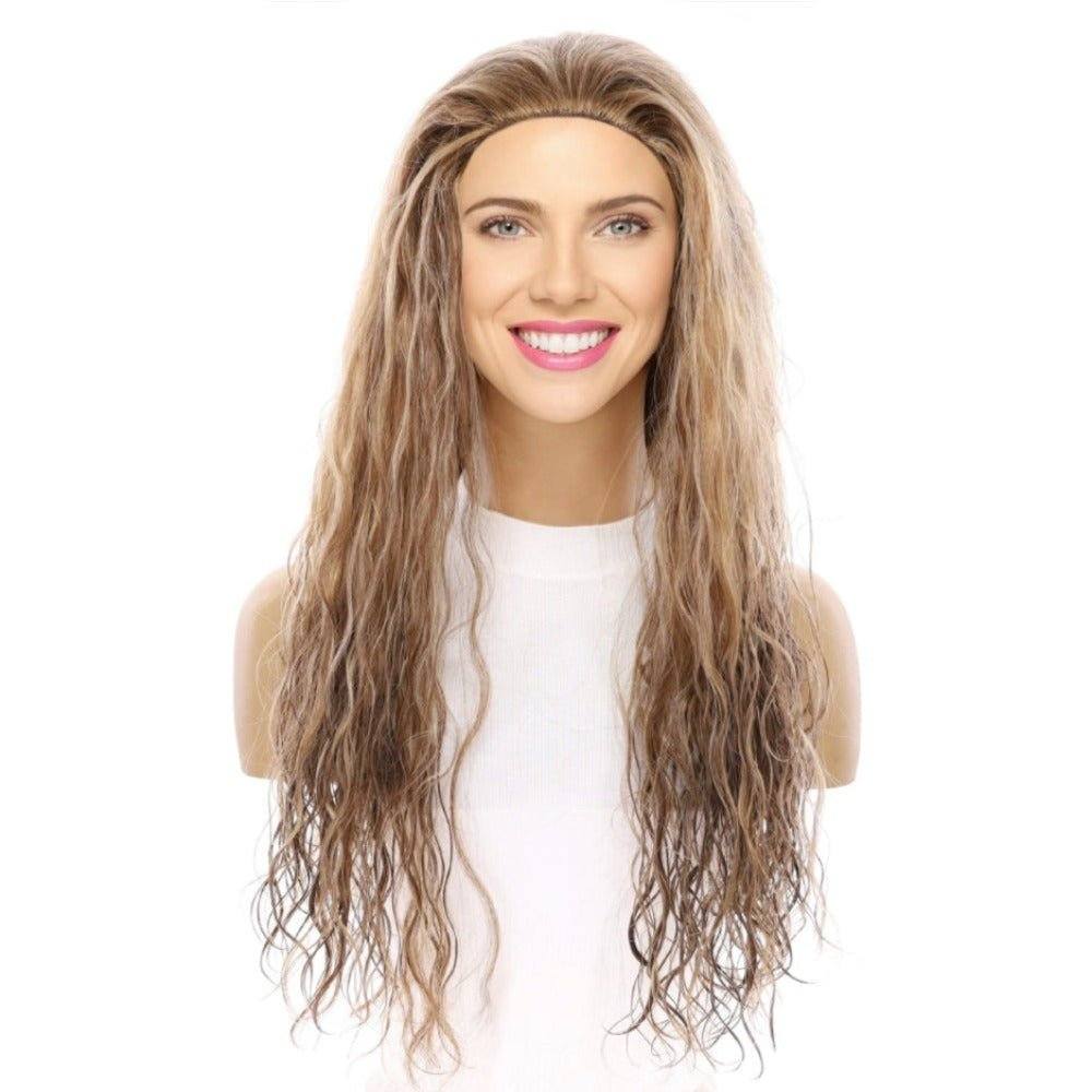 24" 3/4 Bandfall Wig Medium Blonde Wavy - Image 2
