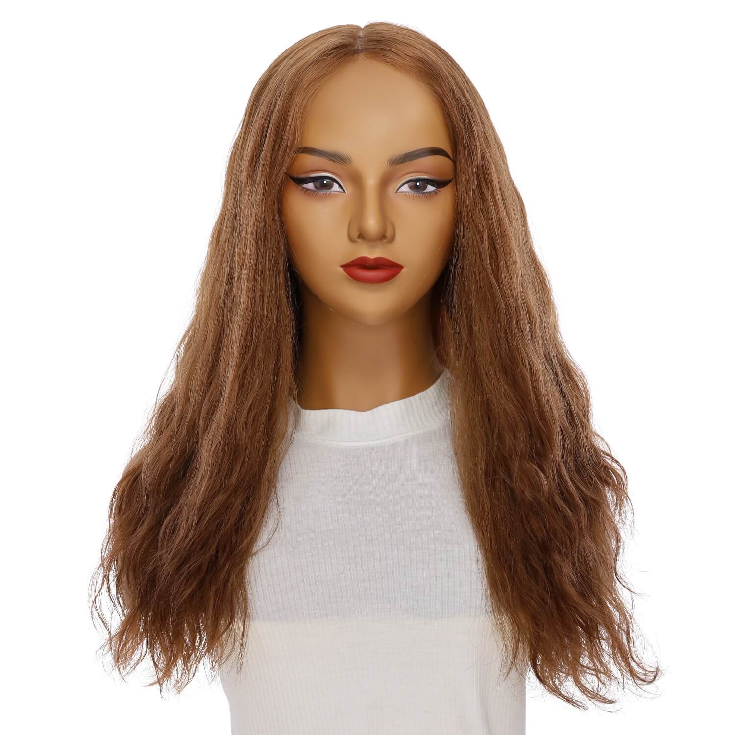 24" Gisele Silk Top Wig Copper Wavy - Image 2