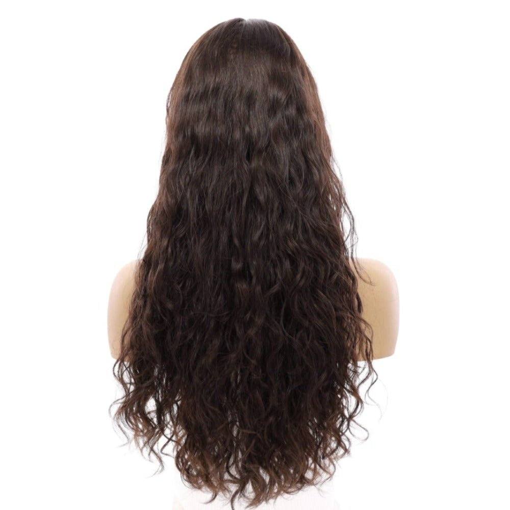 24" Gisele Silk Top Wig Dark Brown Wavy - Image 3