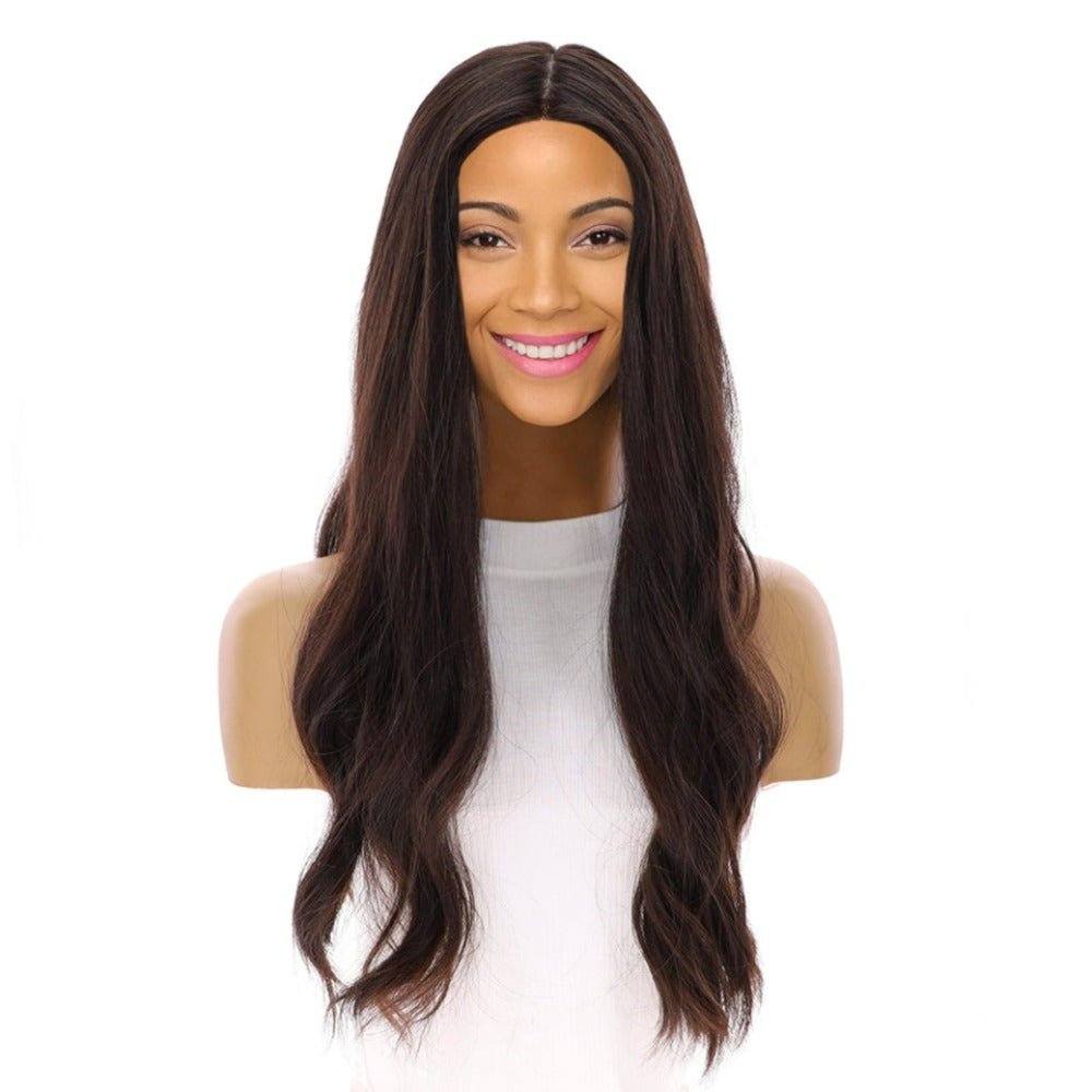 24" Luxe Silk Top Wig #2 Dark Brown - Image 2