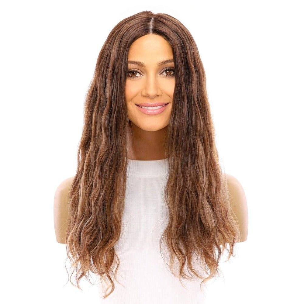 26" Ponytail Silk Top Wig Medium Brown Babylight Wavy - Image 2