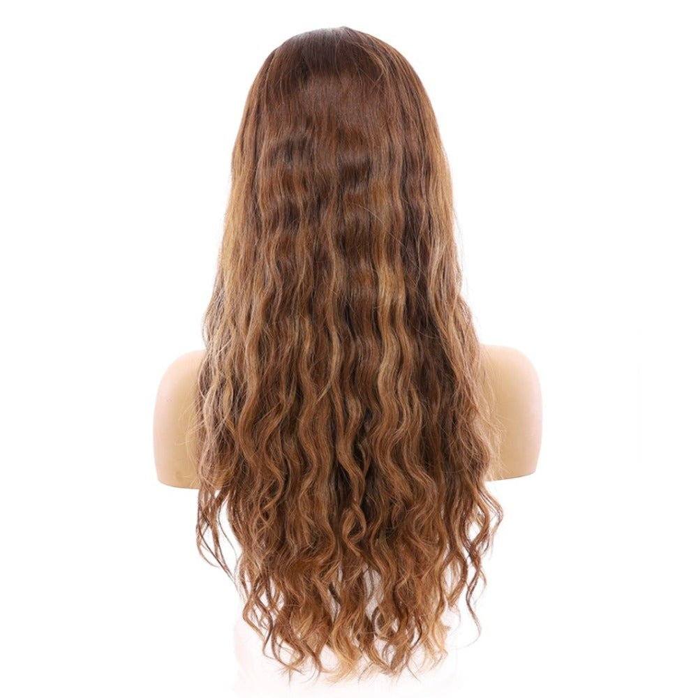 26" Ponytail Silk Top Wig Medium Brown Babylight Wavy - Image 3