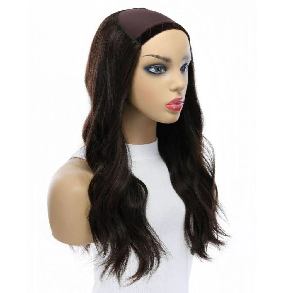 20" HatFall Wig Dark Brown - Image 3