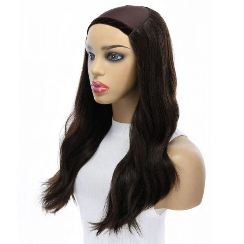 20" HatFall Wig Dark Brown - Image 5
