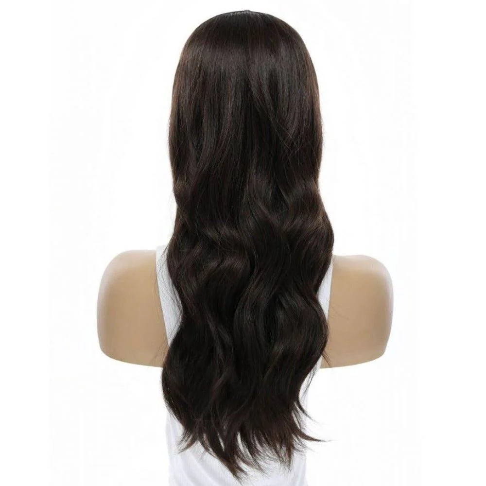 20" HatFall Wig Dark Brown - Image 6