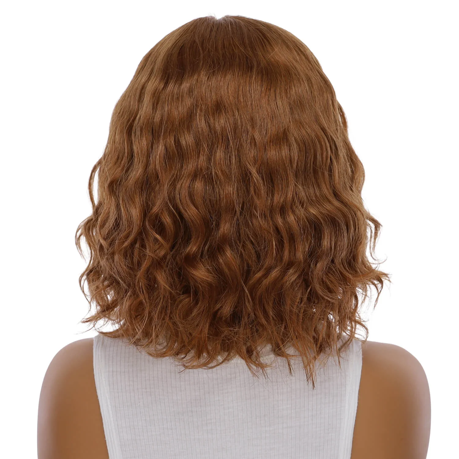 13" Victoria Silk Top Wig Copper Wavy - Image 3