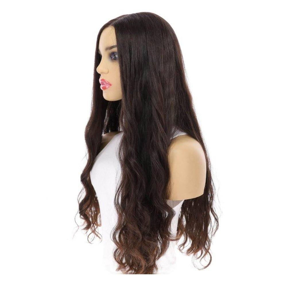 26" Divine Luxe Lace Top Wig #1B Black Wavy - Image 3