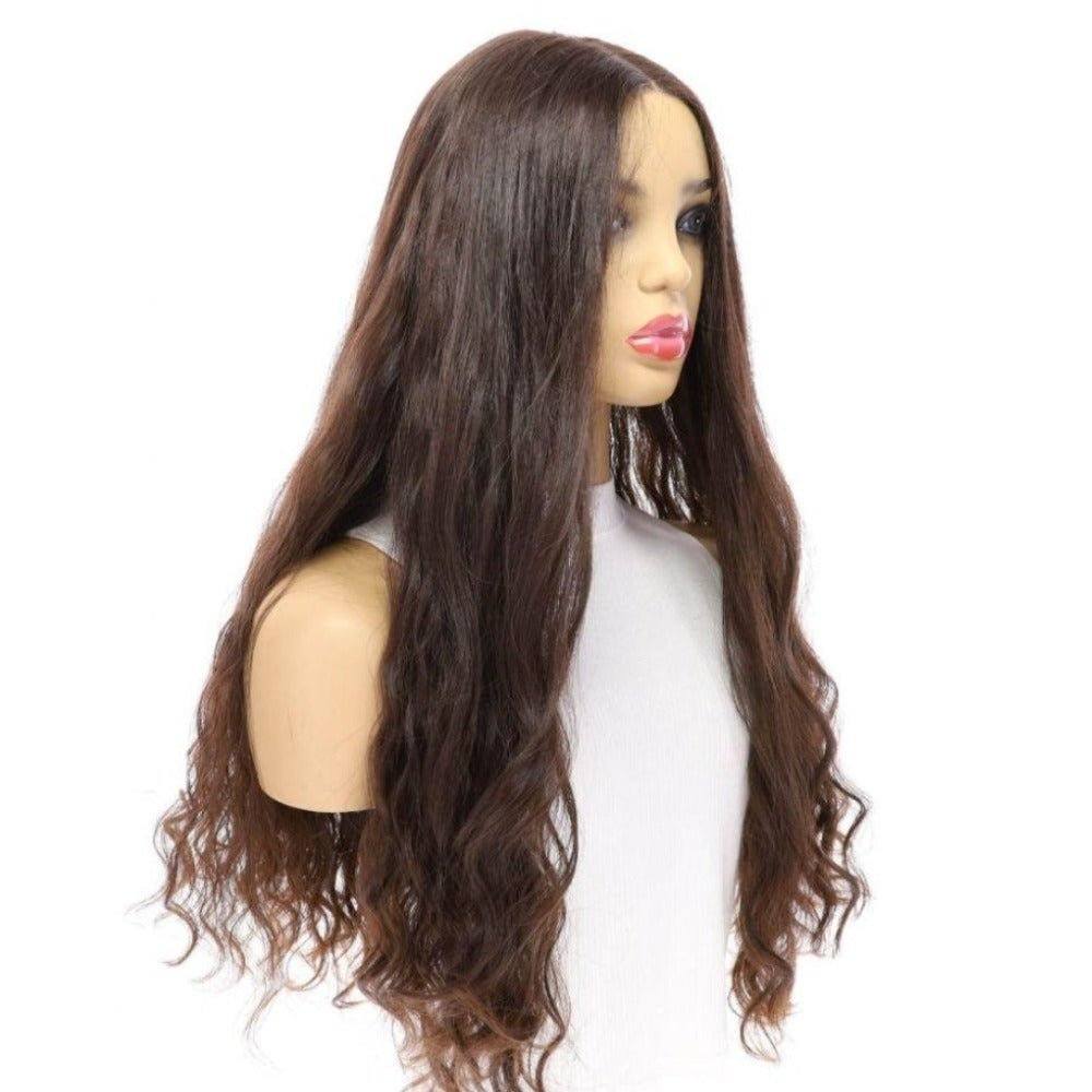 26" Divine Luxe Lace Top Wig #4 Dark Brown Wavy - Image 3