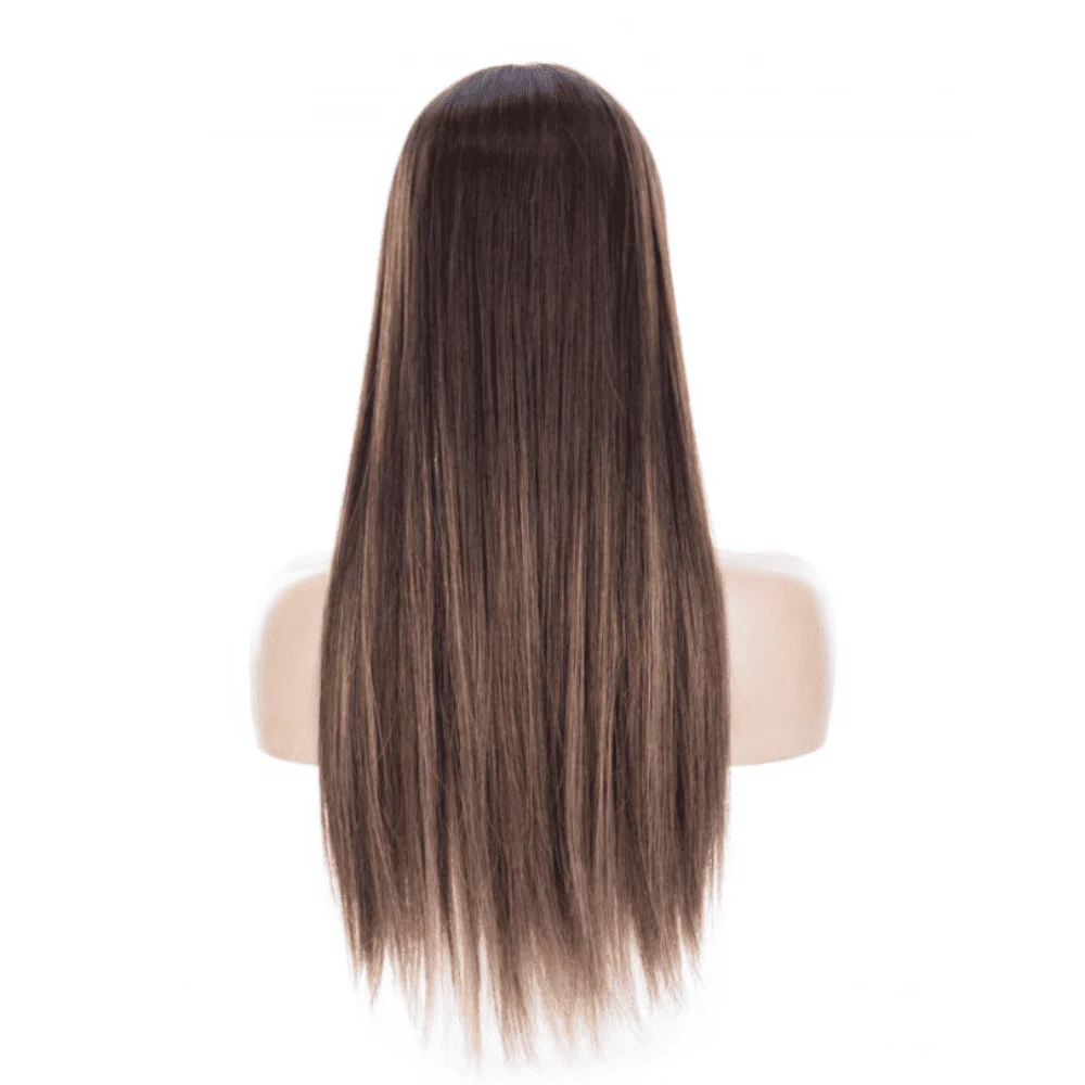 24" Divine Lace Top Topper Medium Brown Balayage - Image 8