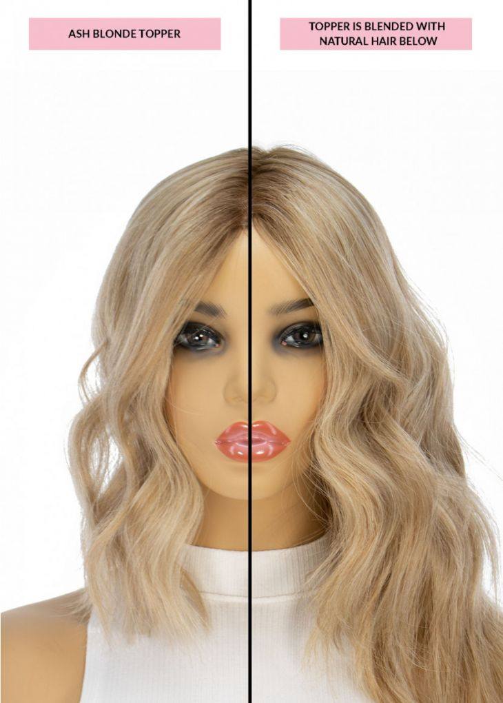 14" Topaz Lace Top Topper Ash Blonde - Image 3