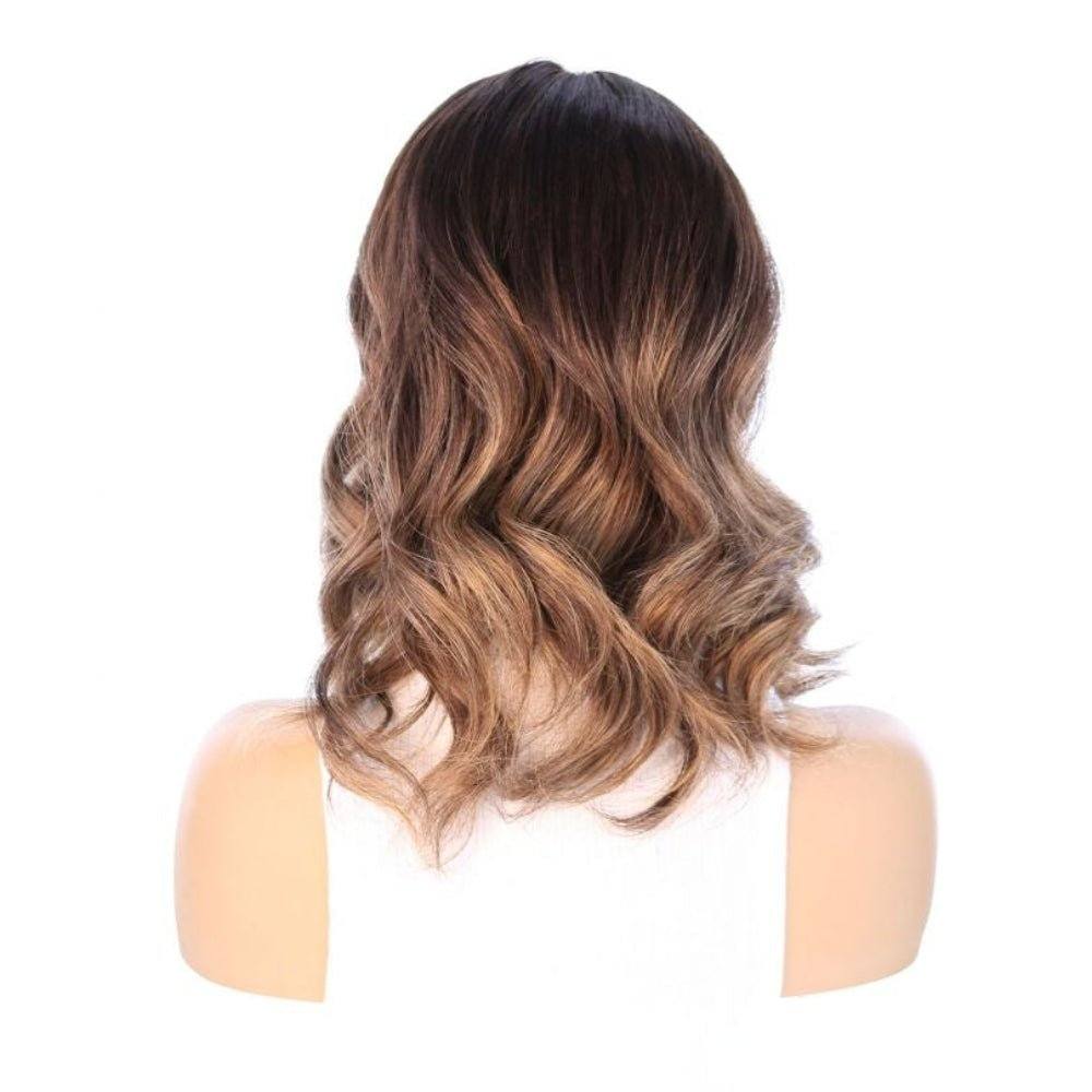 14" Topaz Lace Top Topper Dark Brown Balayage - Image 2