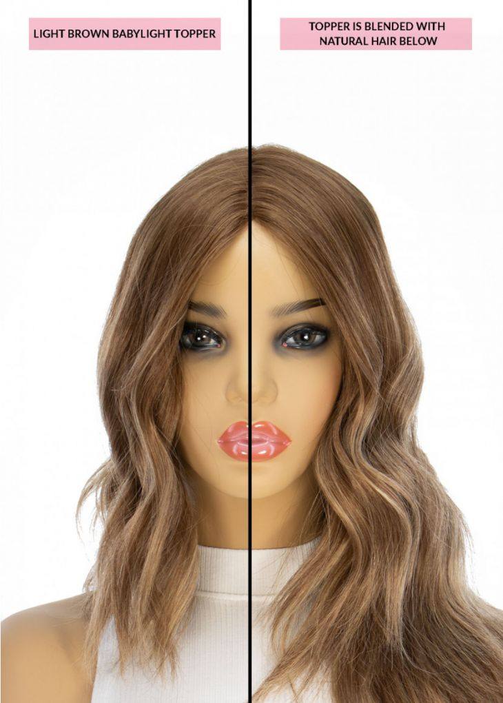 14" Topaz Lace Top Topper Light Brown Babylight - Image 4
