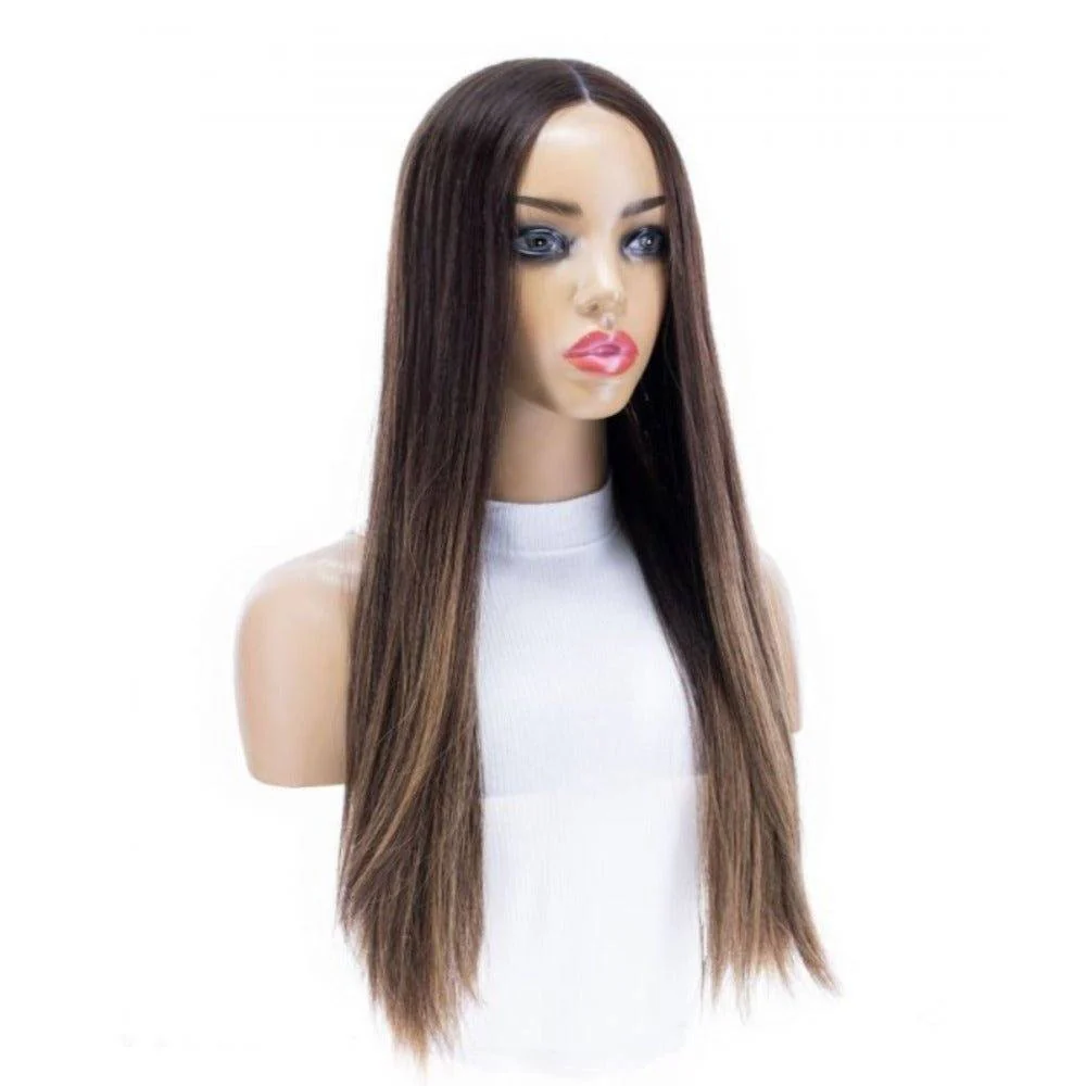 24" Divine Lace Top Topper Dark Brown Balayage - Image 4
