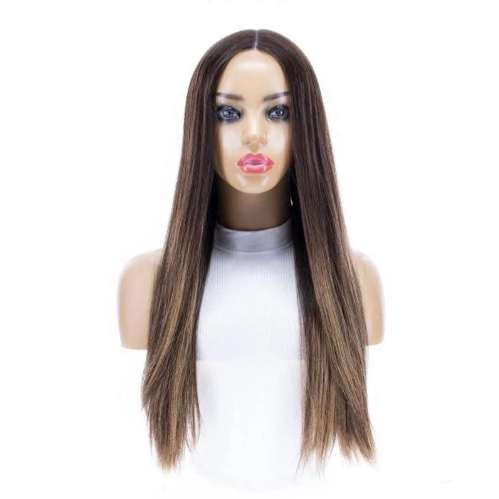 24" Divine Lace Top Topper Dark Brown Balayage - Image 5