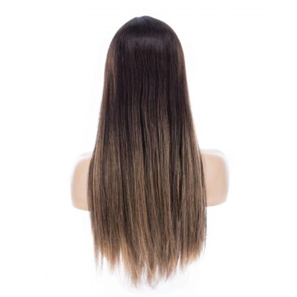 24" Divine Lace Top Topper Dark Brown Balayage - Image 6