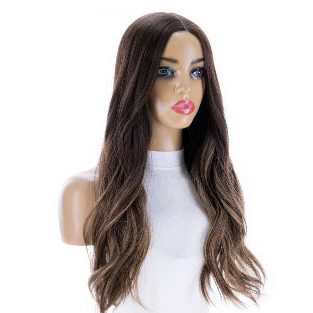 24" Divine Lace Top Topper Dark Brown Balayage - Image 7