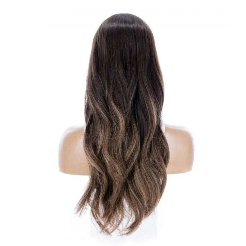 24" Divine Lace Top Topper Dark Brown Balayage - Image 9