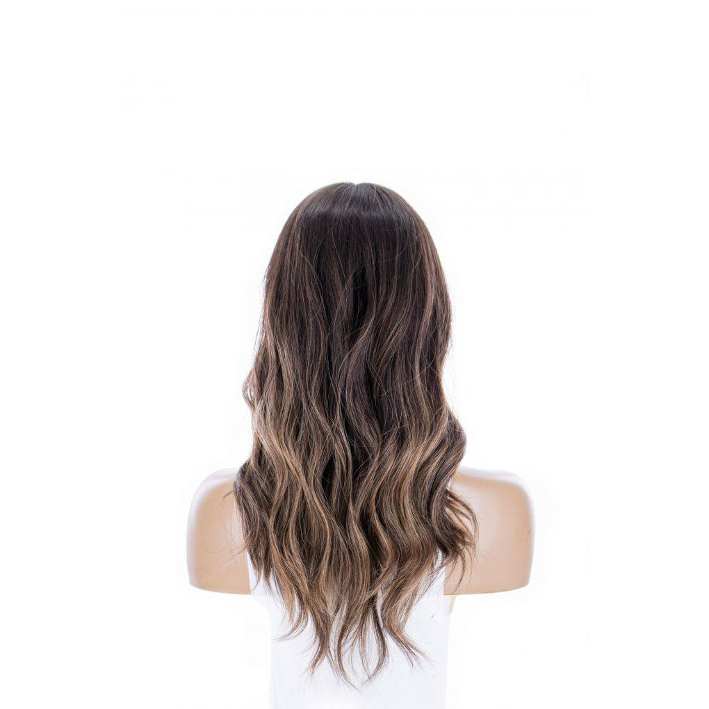 20" Divine Lace Top Topper Dark Brown Balayage - Image 5