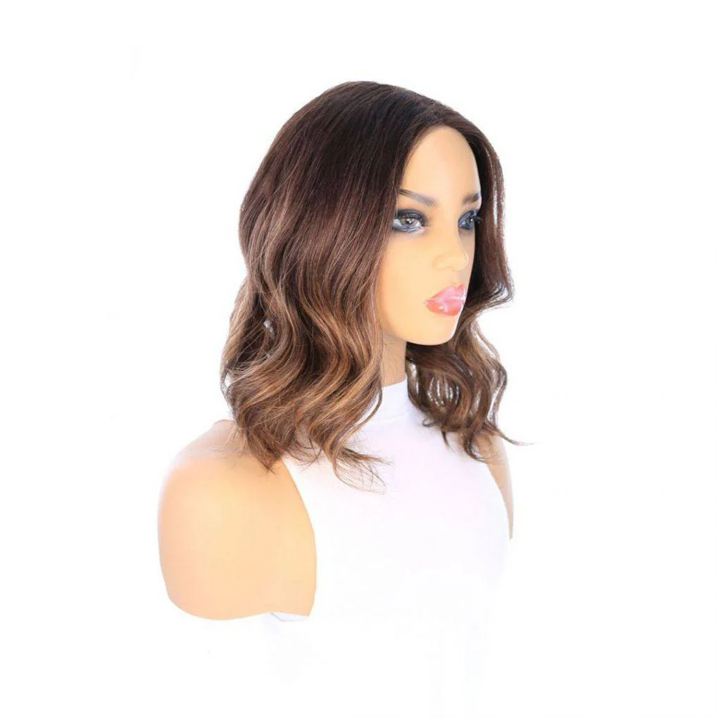 16" Divine Lace Top Topper Dark Brown Balayage - Image 3