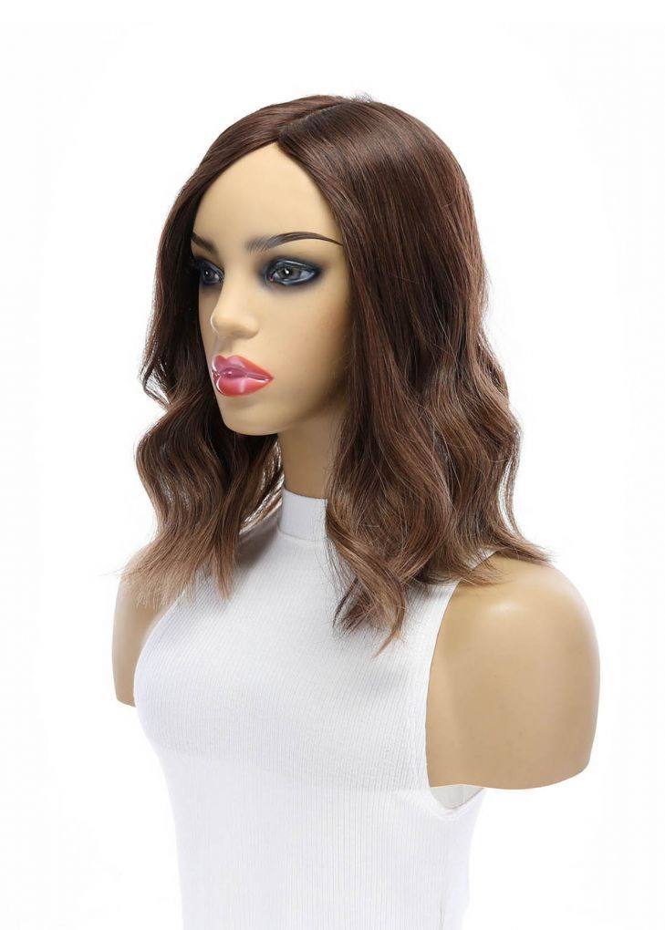 14" Emerald Silk Top Topper Medium Brown Balayage - Image 5