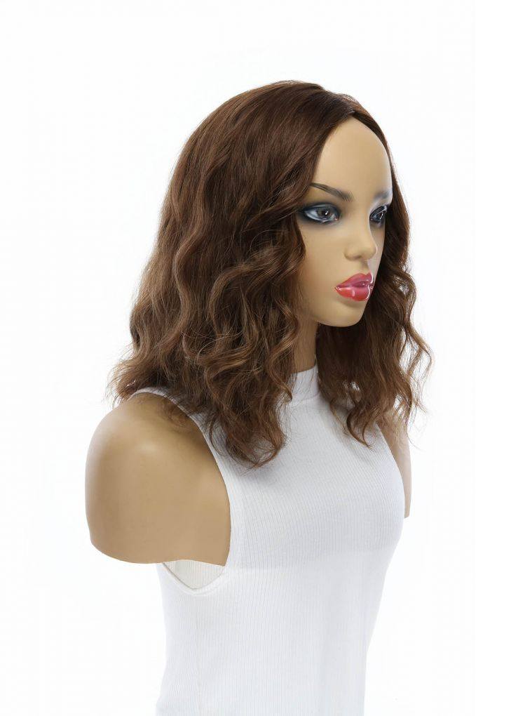 14" Emerald Silk Top Topper Medium Brown Babylight Wavy - Image 3