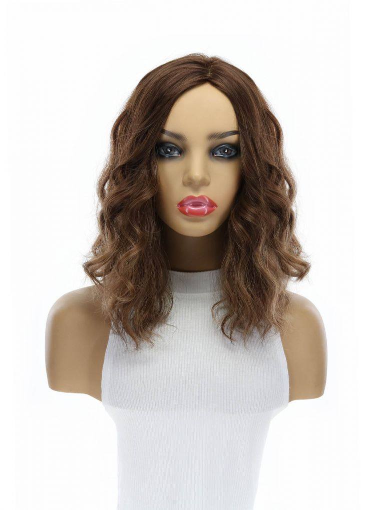 14" Emerald Silk Top Topper Medium Brown Babylight Wavy - Image 4