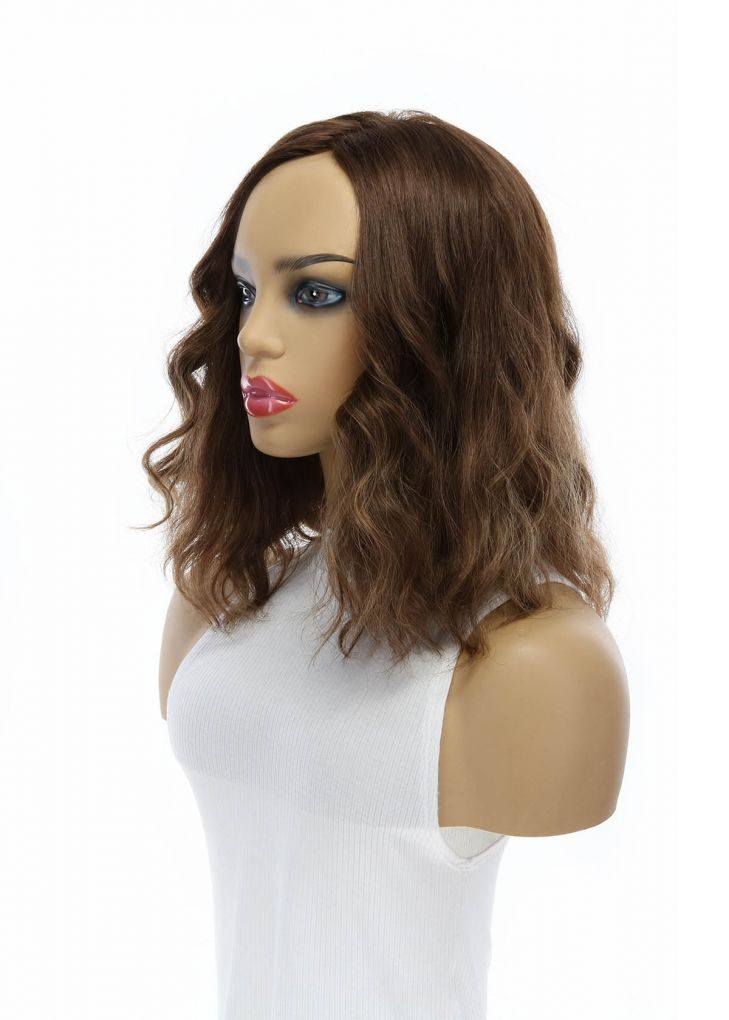 14" Emerald Silk Top Topper Medium Brown Babylight Wavy - Image 6